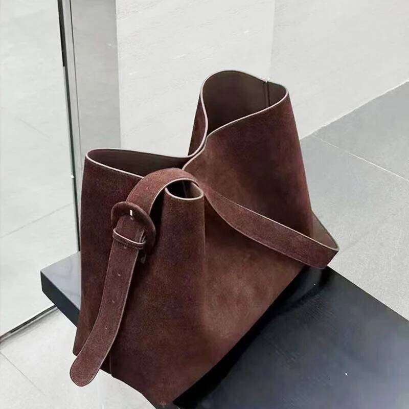 Fashion Bag Korean Vintage Genuine Leather Tote Bags For Women Designer Handbags Purse 2024 New In Cowhide With Inner Pocket Shoulder