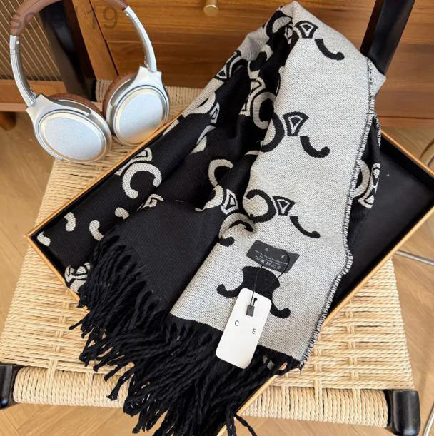 Scarves Luxury Designer Scarf For Women Wool Fringe Scarf Cashmere Thick Shawl Thickened Warm Scarves Autumn Winter Scarf Black Pink Cream Scarfs Me