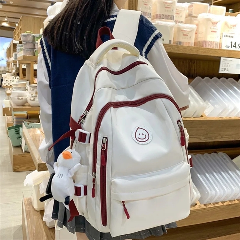 DIEHE Large Female Cute College Backpack Girl Travel Book Backpack Nylon Fashion Ladies Leisure Bag Women Laptop Men School Bags 241226