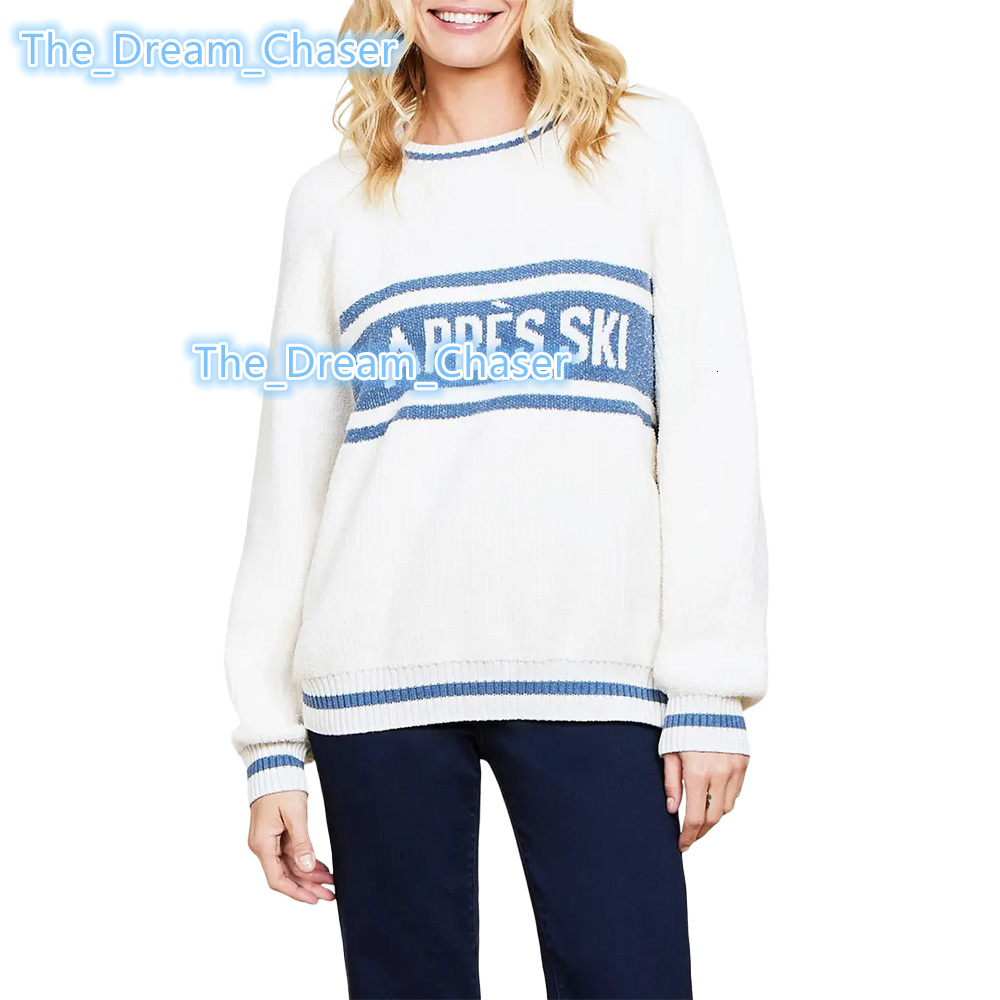 Wholesale Custom Intarsia Womens Knit Sweater 45 Cotton 55 Acrylic Crew Neck Striped Preppy High Quality