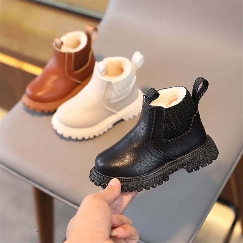Boots Autumn Winter Baby Kids Short Super Warm Girls Boys Shoes PU Leather Children Fashion Toddler Snow 231122