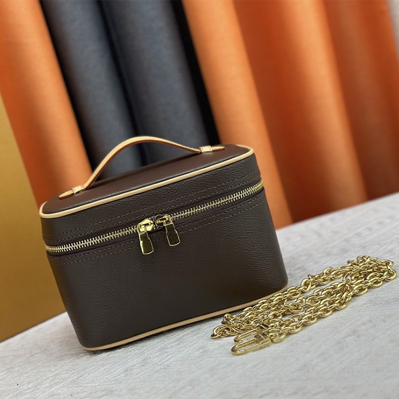 Luxury Cosmetic Bags Designer Women Brown Cases Bag