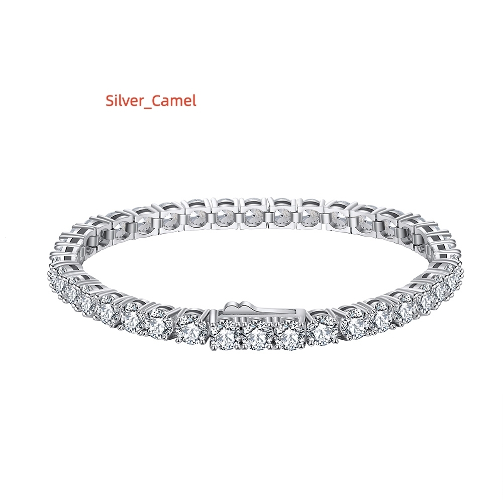SB130 RINNTIN Tennis Jewelry Wholesale 925 Sterling Silver 2MM 3MM 4MM Moissanite CZ Tennis Bracelet for Women