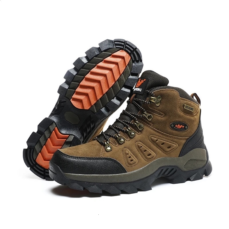 Outdoor Hiking Ankle Boots Large 48 Men Non Slip Climbing Boots Men Winter Warm Fur Shoes Fashion Women Footwear Boys Boot Fall 240912
