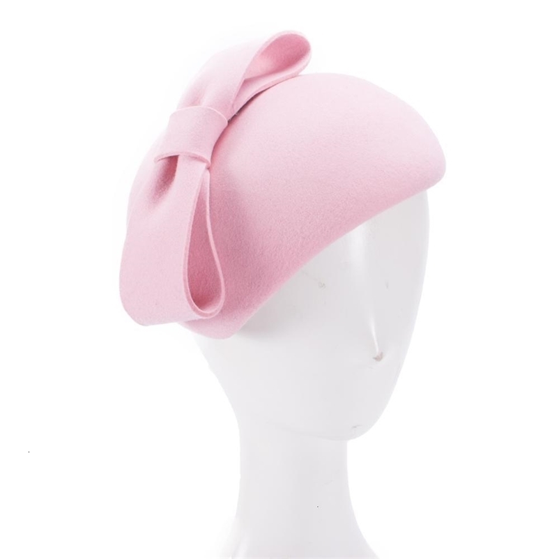 Wide Brim Hats Bucket Lawliet Teardrop Womens 1940s Vintage Look Wool Felt Fascinator Hat Bow Detail Tam Beret Casque Cocktail A568 230831bj