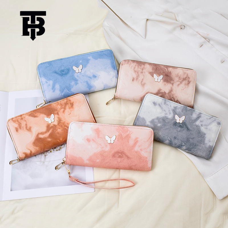 TB BHULAMTE Free Shipping New Designer Bag Chinese Gradient Color Long Wallet Fashionable And Sweet Women's Handbag Multi-layer Card Slot Coin