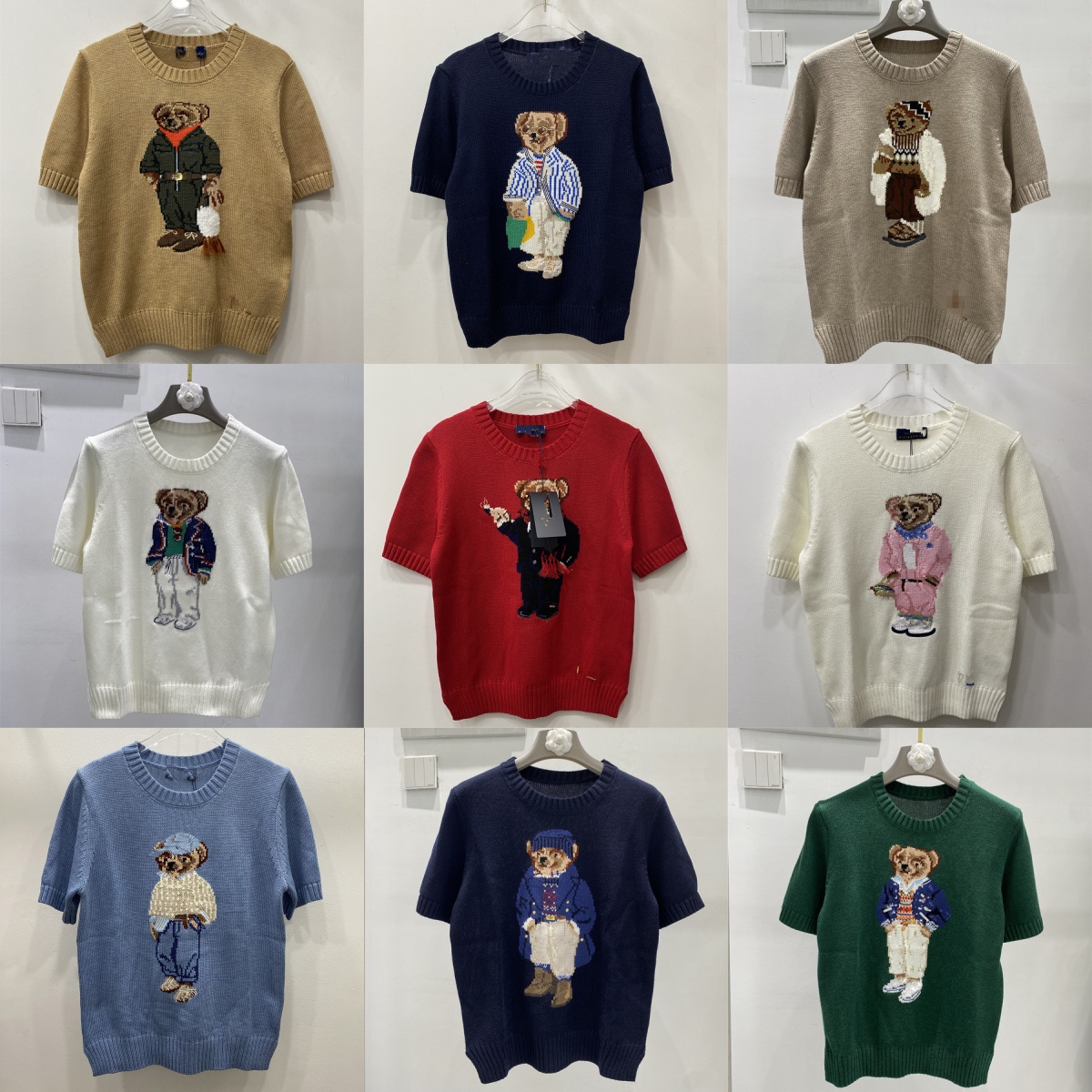 Designer Women Sweaters Embroidery knitwear pullover Men's Sweater Long Sleeve Bear Pattern Solid Color Casual Knitted t shirt