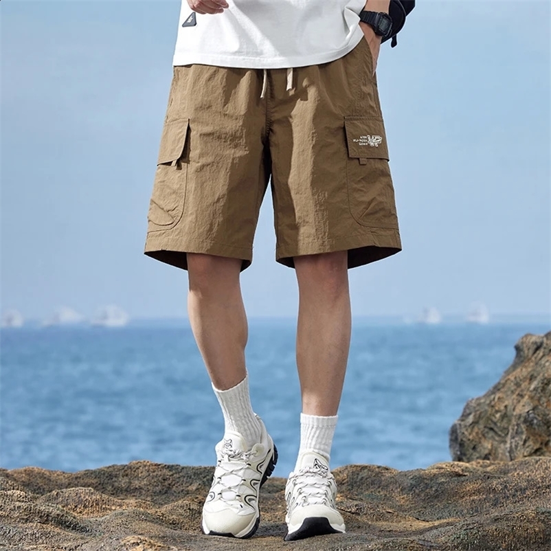 thin bag cargo shorts mens summer trend casual loose Y2k shorts wild mens clothing 250110