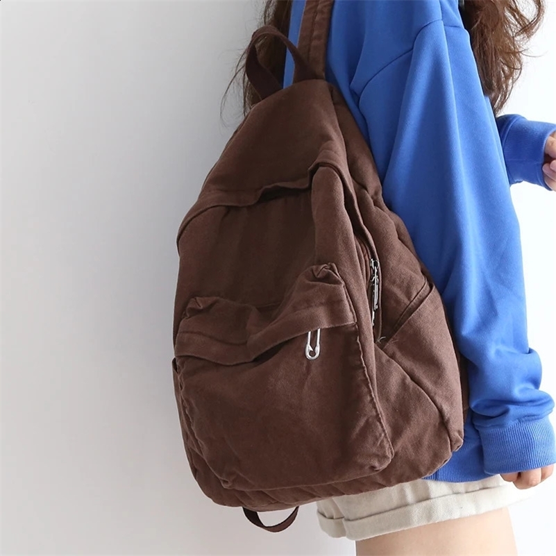Fashion Womens Backpack Canvas Travel Backpacks College Scent School Sac pour les adolescentes Girls Female Sacs Sac de livres 250410