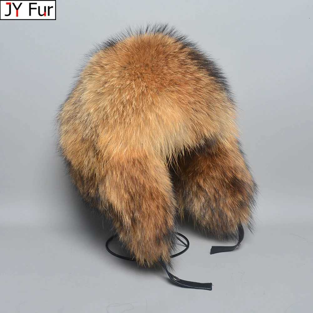 Men Real Fur Beanies Hat Mongolian Hat Unique ProcESS FOX Tail Design Luxury Winter Warm Hats For Fashion Men Bomber HatXJ250923
