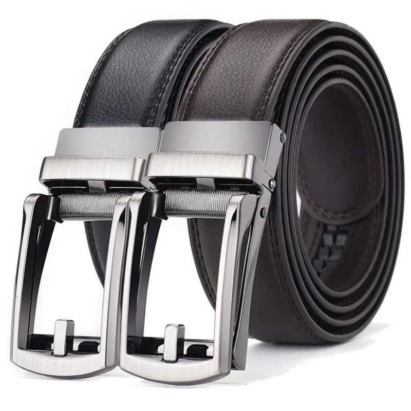 Mens Click Belt Busin Luxury Designer Brand Genuine Leather Belts Jeans Automatic Adjustable Alloy Buckle Waist Strs Belts W250923