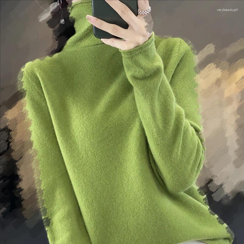 Women's Sweaters Women Wool Sweater Turtleneck Basic Pullovers Solid Autumn Winter Merino Knitwear Fashion 10 Colors Cashmere Clothing