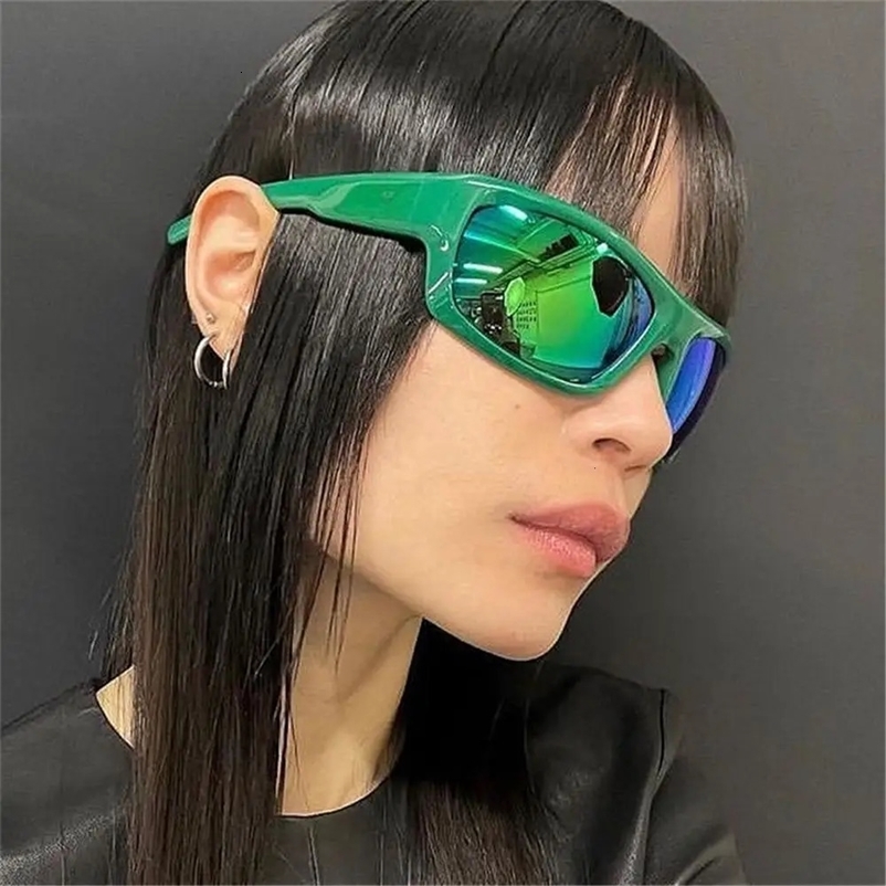 Y2K Sunglasses Bicycle Sports Steam Punk Sunglasses Womens Punk Goggles Mens Fashion UV400 Glasses 241022bj