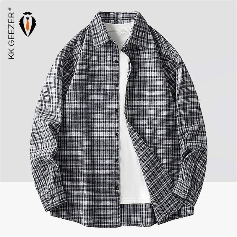 Mens plain flannel retro long sleeved loose cotton casual mens youth n soft autumn black formal dress 240821bj