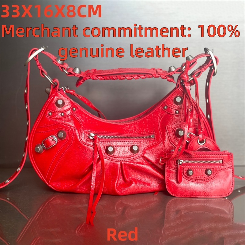 Top quality Designer bags tote Le Cagole Motorcycle Bag Luxury genuine leather half moon bag Womens mens crossbody Shoulder Bag fashion handbags Clu
