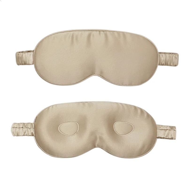 25MM silk sleep mask 1 piece 3D eye shadow solid color 100% mulberry silk soft blind travel yoga 241120