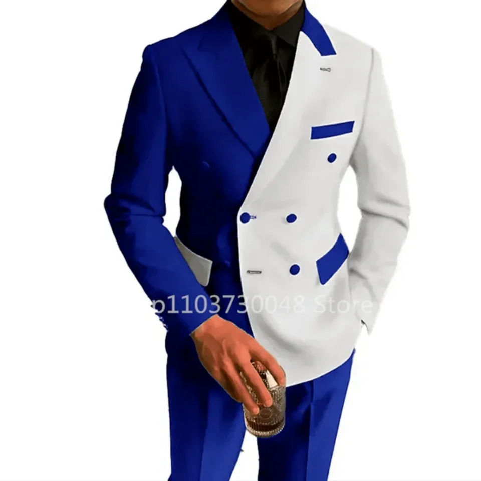 2 Piece Fashion Style Wedding Men Suits Slim Fit Lapel Blazer Pants Formal Business Groom Wear Tuxedos Costume Homme 250811