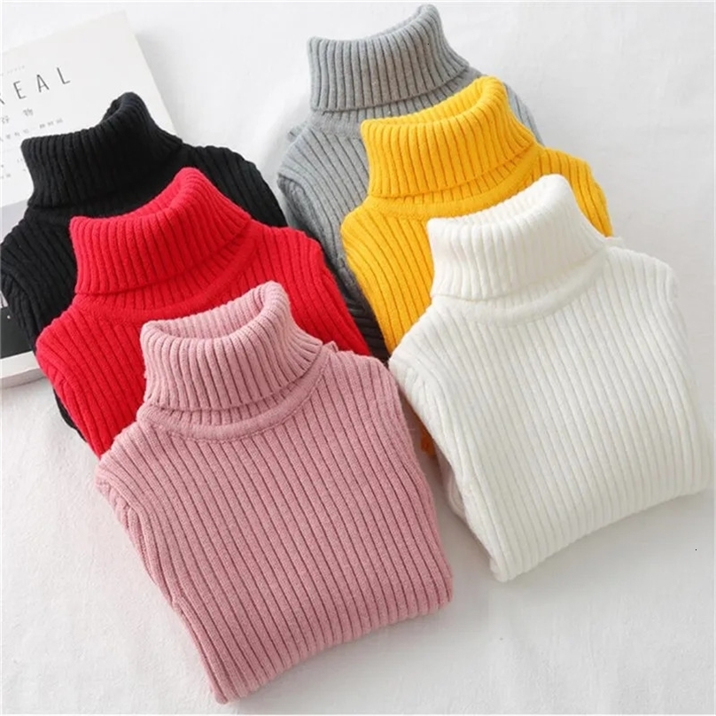 Cardigan Baby Girls Winter Turtleneck Knitted Sweaters Clothes 2023 Autumn Children Boys Pullover Kids Knitwear 231007