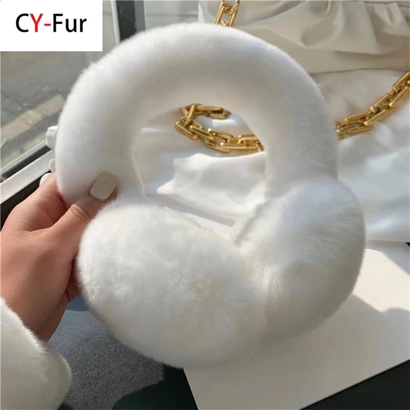 Ear Muffs For Women Winter EarWarmers Soft Warm Cable Furry Real Rex Rabbit Ear Covers For Cold Weather 250102wwwwbj