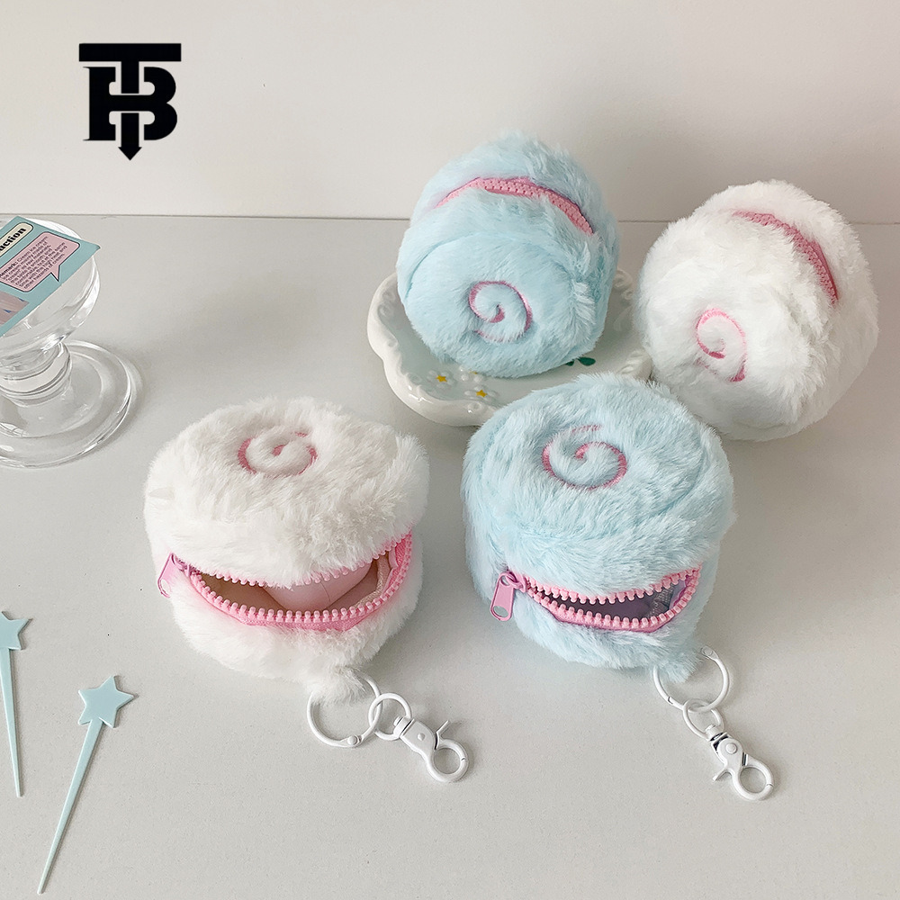 TB BHULAMTE Free Shipping New Designer Bag Ins Style Fish Plush Cake Bag Student Bluetooth Earphone Storage Bag Coin Wallet High-value Backpack Hang