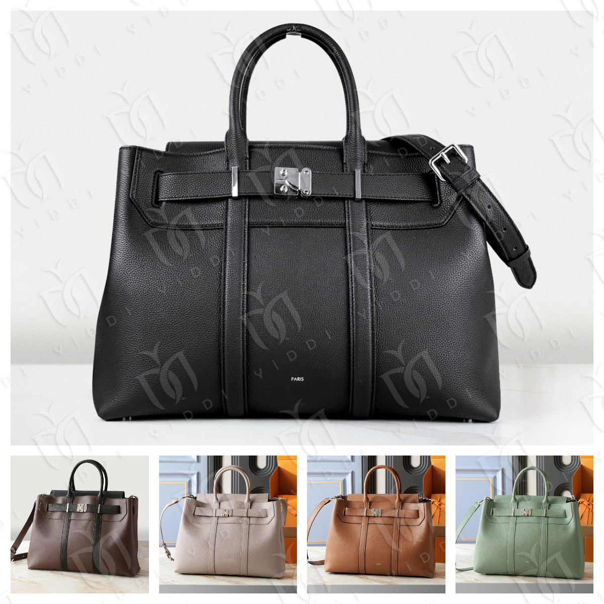 Mens Fashion Business office computer bag Designer Luxurys Briefcase Laptop bag Men Large Crossbody traveling shoulder bag George Tote Black Desi-image-881126919