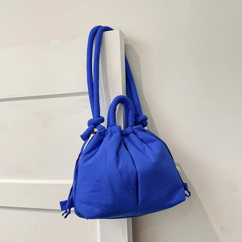 Fashion Puffer Tote Bag Padded Women Shoulder Bags Nylon Down Cotton Crossbody Bag Large Lady Handbags 240827
