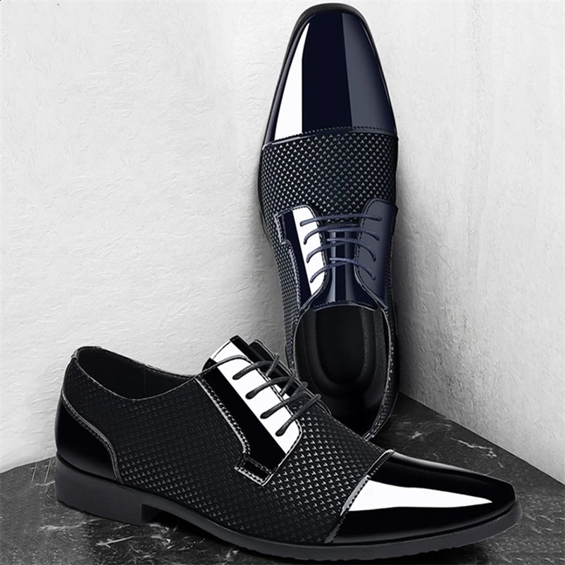 Classic Oxford mens clothing mens clothing wedding shoes formal PU leather shoes business casual lace office shoes 240923bj