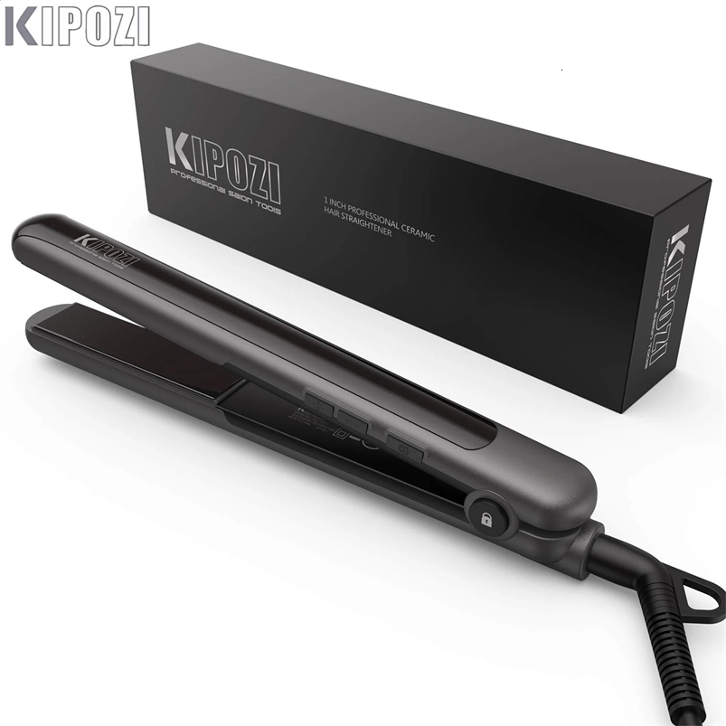 KIPOZI Professional Hair Flat Iron 2 In 1 Hair Curler Adjustable Temperature Fast Heating Hair Straightener Straightening Iron 240119