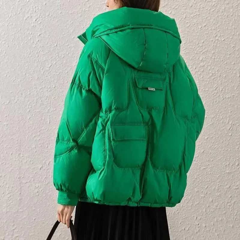 2023 New Winter Jacket Womens Parkas Thicken Overcoat Parka Down Cotton Coat Bread Clothes Korean Version Loose Outwear Z250923