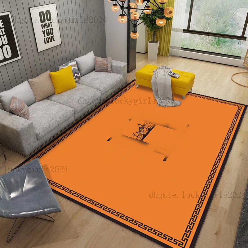 Designer Rug Fashion Orange Luxury Bedside Carpet Sound-Absorbing Carpets Non-Slip Living Room Rugs Large Entrance Doormat 12545 M260207-image-1094512035