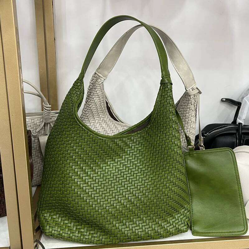 Hand Woven tote bag For Women designer bag Handbags Purses 2025 New In PU With Inner Pocket Large Capacity Underarm Shoulder bag