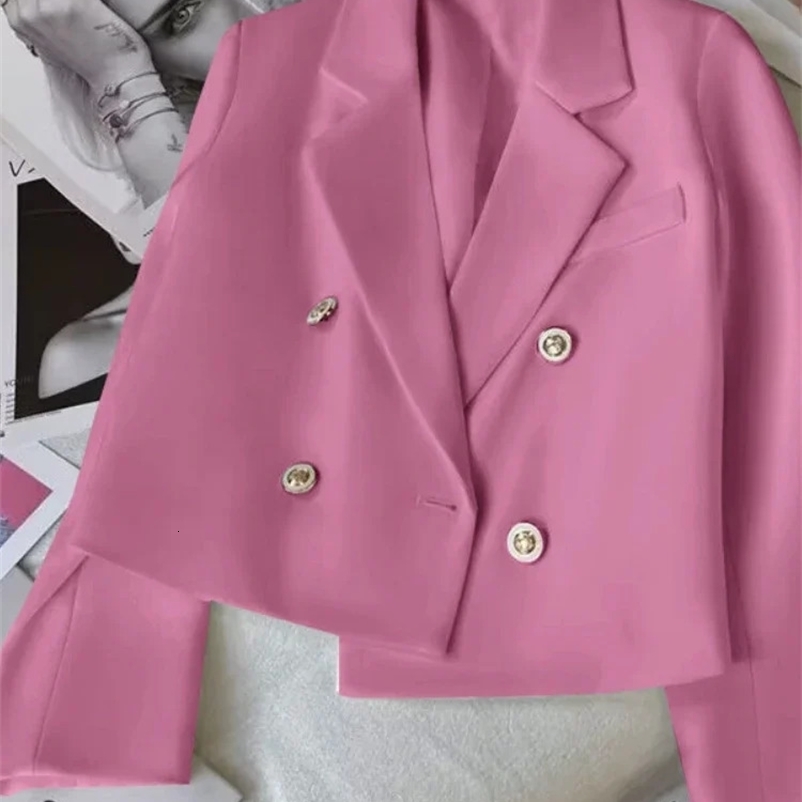 Womens Blazers Korean Version Slim Fit Fashion Suits Long Sleeve Jackets for Office Lady Women Official Clothing Casual Coats 240306