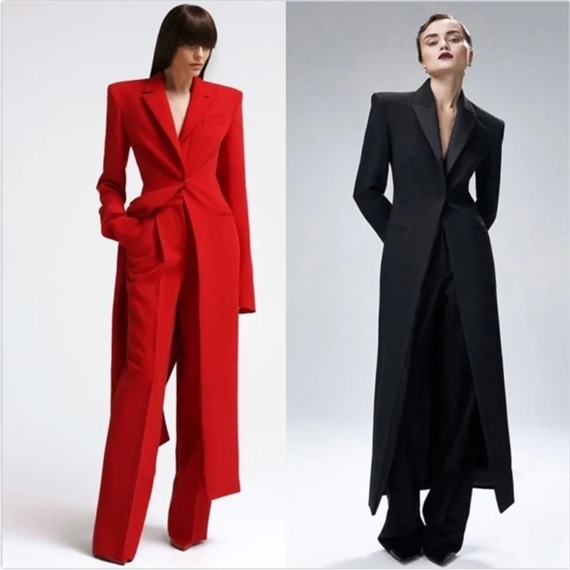 Long Women Suits Set Elegant For Wedding Blazer Party Tuxedo Office Lady JacketPants 2 Pieces Prom Dress Custom Made 250226