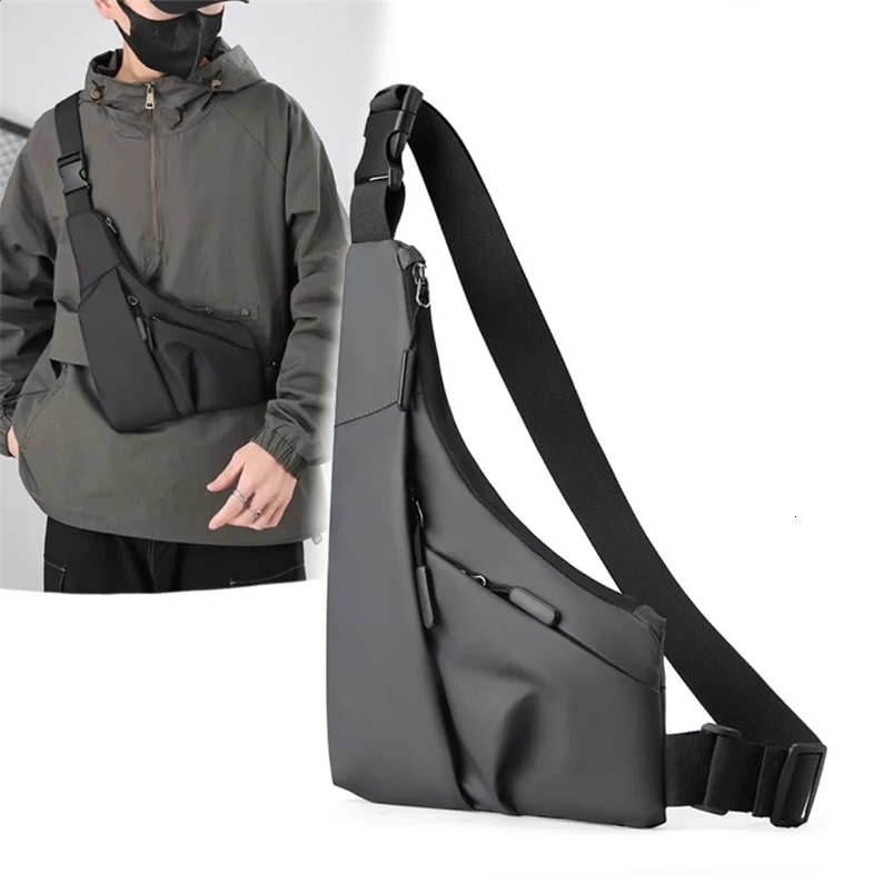 Fashion Underarm Wrap Chest Bag Street-Style Nylon Waist Bag Solid Color Waterproof Crossbody Bag Outdoor 241230