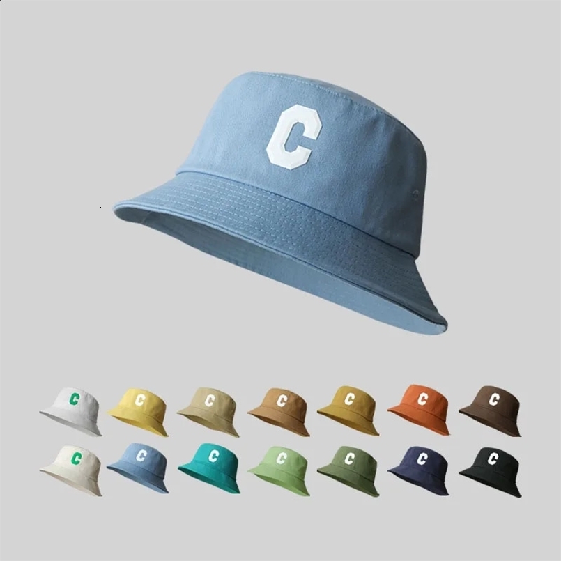 Grande taille Panama Mens Couleur solide Colon Coton C Chapeau de pêcheur Femme Femmes Printemps à l'extérieur de la randonnée causale chapeau mâ