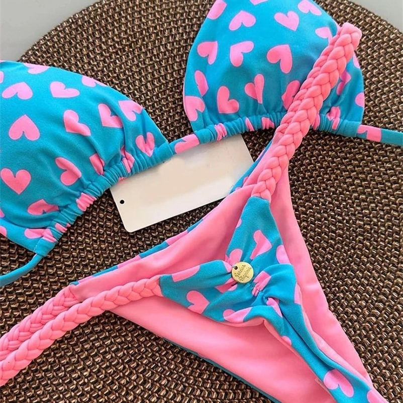 Women Summer Bikinis Set Sexy Split Print Swimwear Fashion Beach Holiday Bikini 2 Piece Set Brazilian Beach Swimsuit Bikinis250115bj