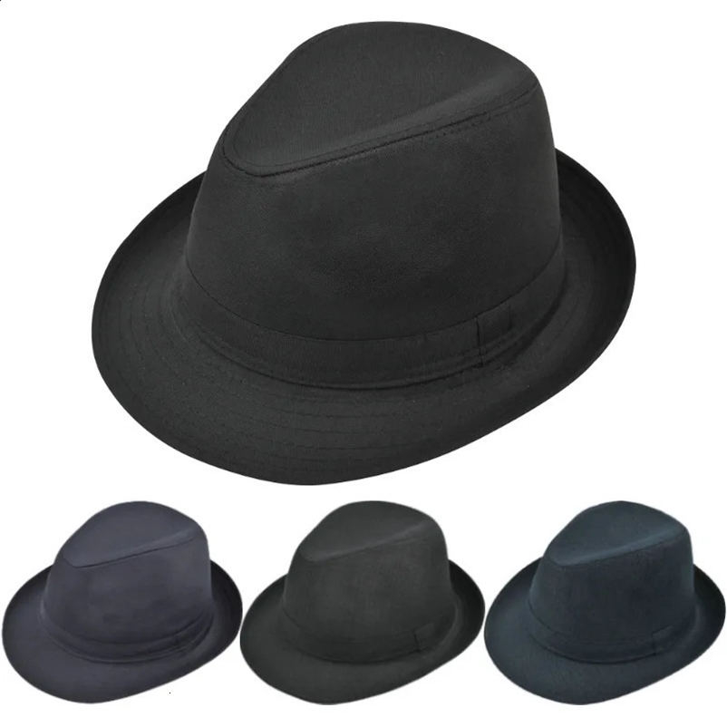 Autumn Winter Hats For Men Fedoras Top Jazz Plaid Hat Adult Bowler Hats 250408bj
