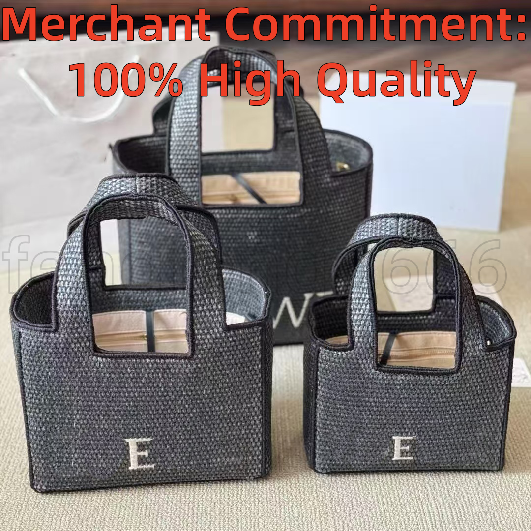 Womens mens Raffias Font Tote bag Luxury Designer bags summer straw weave bag fashion handbags Shoulder Bag Top quality Linen woven beach bag high c