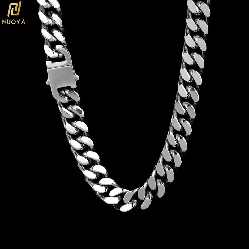 12mm 316L Stainless Steel Chain Necklace Hip Hop Cuban Chains No Fade Fashion Jewelry for Women Men 250120