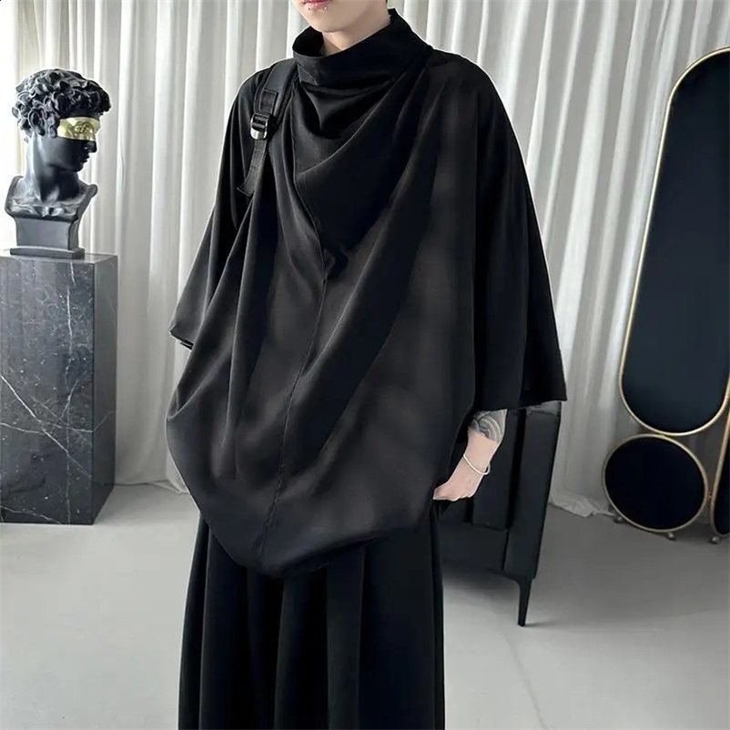 Y2k Black Harajuku Techwear Mens Clothing Stylish Gothic Punk Hip Hop Streetwear Creative Mens T Shirts Japanese Anime Clothes 240827