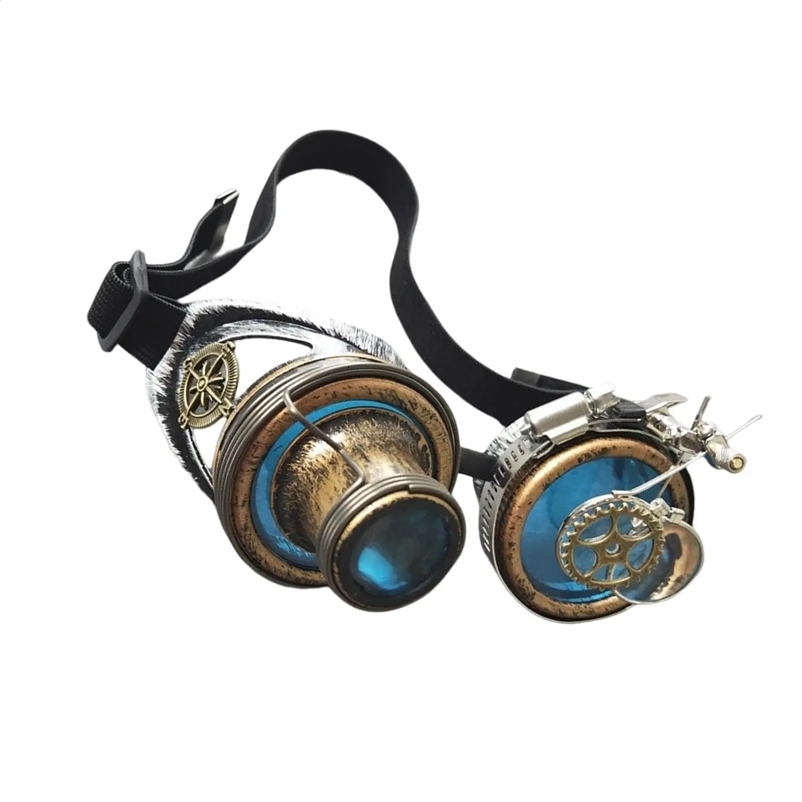 Fashion Steampunk Glasses Blue Punk Country Womens Sunglasses Party Pos Role Playing Retro Gothic Glasses Motorcycle Props 250107