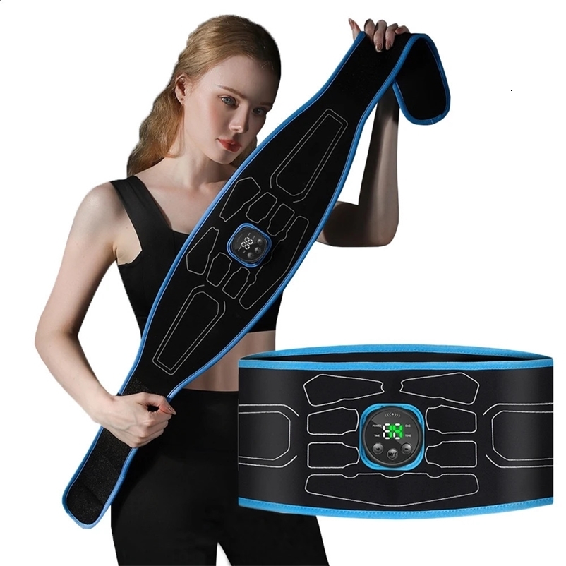 EMS Abdominal Toner Belt Electric Muscle Stimulating Toner Portable Fitness Massager Waist Trainer Slimming 240914bj