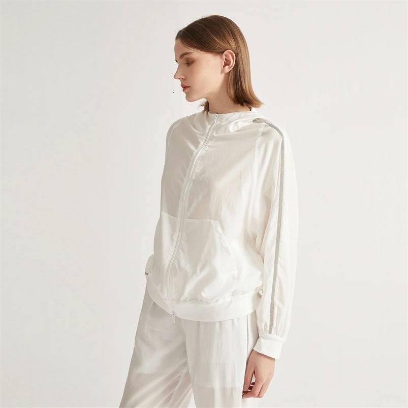 K1091L Ventilate 100% Cotton Clothes Long Sleeved Sweatshirt Women Hoodies Women Womens Zip Up Hoodie bc womens clothing 240819
