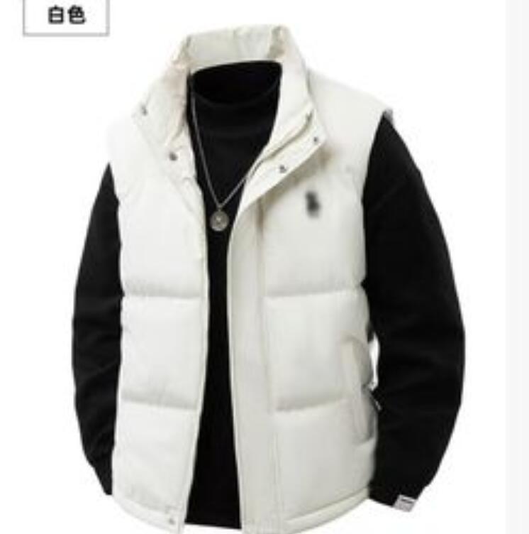 Men's Vests Brand Designer Luxury Zipper Coat Embroidered small horse Down Vest Men polo Jacket New Autumn Winter coat for Thickened Cotton Cou