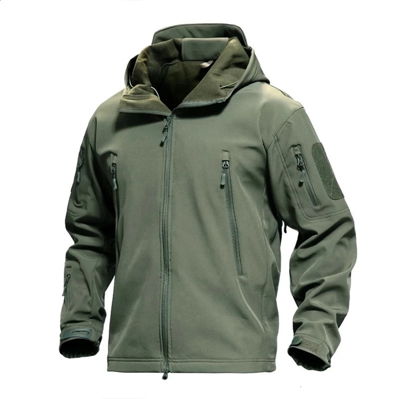 mens tactical jacket hiking shark skin soft shell clothing windproof aircraft flying pilot hood outdoor wool field jacket pants 241224
