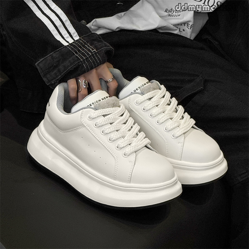 Thick-Soled Platform Height-Increasing Sports White Sneakers Women's 2025 Spring New Shoes ddmymarket