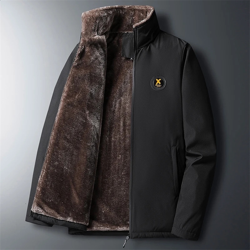 2024 mens apron cotton clothing fashion casual solid color windproof lapel long sleeved jacket street s mens style 240822bj