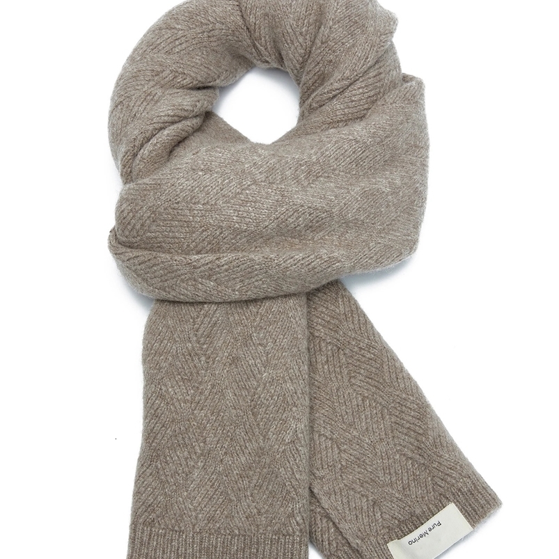 LONGMING Knitted Scraf Women Wrap Shawls 100% Merino Wool Winter Men Cashmere Scarves Warm Autumn Soft Muffler Korean 240906