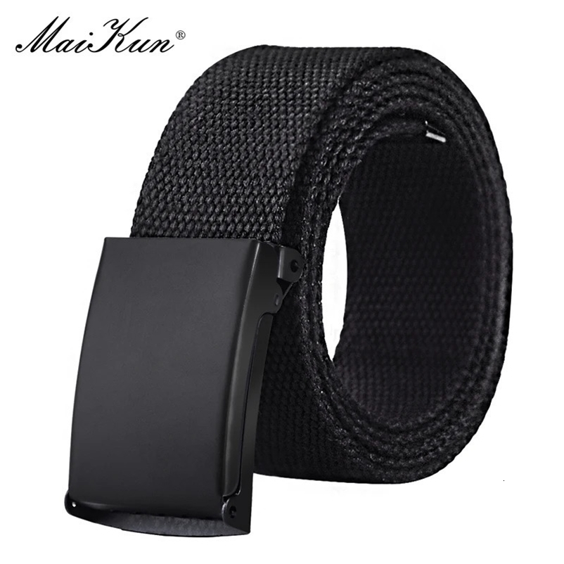 MaiKun with canvas mens with metal slider buckle mens military tactical belt 240625bj