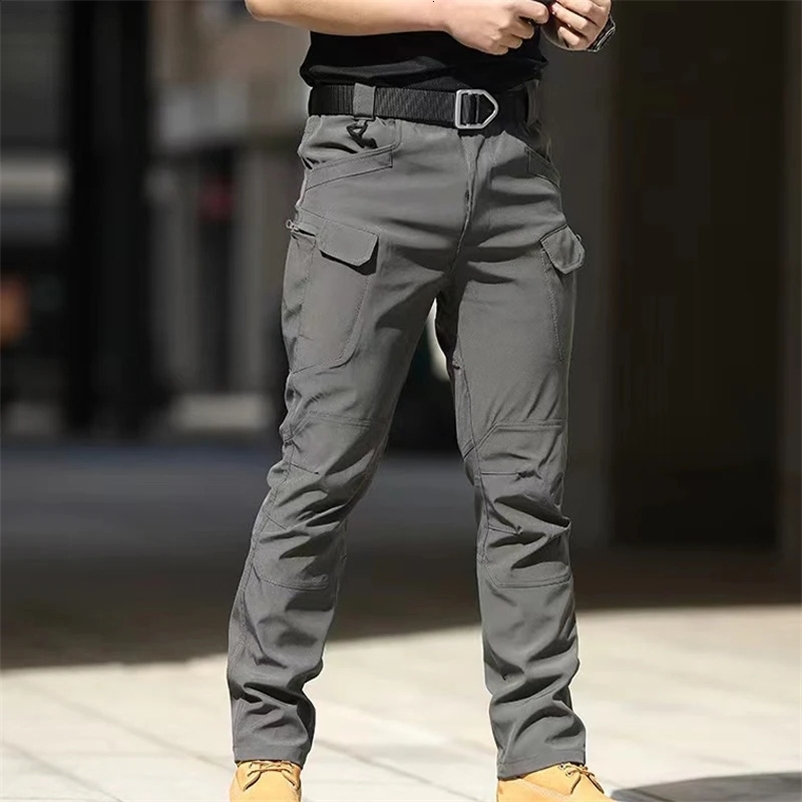 Mens Spring/Summer/Autumn Elastic Tactical Pants Camping Hiking Fishing Hiking Climbing Outdoor Cargo Hiking Fast Dry Exercise 250122